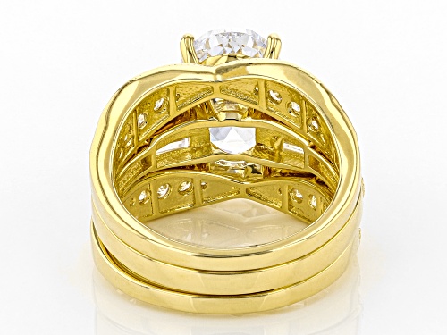 Bella Luce ® 10.89ctw White Diamond Simulant Eterno™ Yellow Ring With 2 Bands (5.44ctw DEW) - Size 12