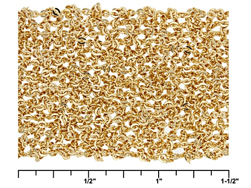 Moda Al Massimo® 18k Yellow Gold Over Bronze Soft Weave 7 1/2 Inch Bracelet - Size 7.5