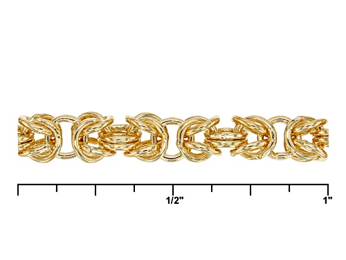 Moda Al Massimo® 18k Yellow Gold Over Bronze 5 Row Byzantine 9 Inch Bracelet - Size 9