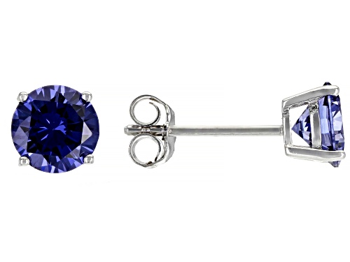Bella Luce ® Esotica™ 5.84ctw Tanzanite And White Diamond Simulants Rhodium Over Silver Jewelry Set