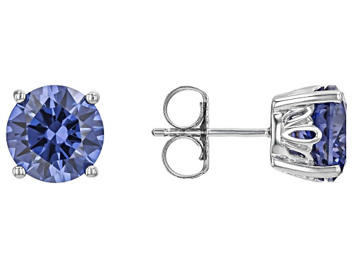 Bella Luce® Esotica™ Tanzanite Simulant Rhodium Over Sterling Silver Pendant with Chain and Earrings