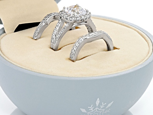 Bella Luce® 4.55ctw Diamond Simulant Platinum Over Silver Holiday Ring Set Boxed Set (2.75ctw DEW) - Size 5