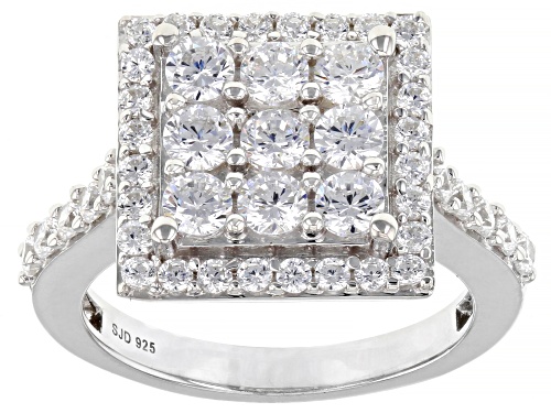 Bella Luce® 4.00ctw White Diamond Simulant Platinum Over Sterling Silver 3 Ring Set(2.42ctw DEW) - Size 11