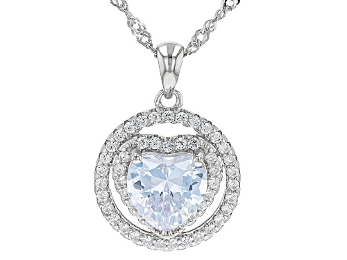 Bella Luce® 6.23ctw White Diamond Simulant Rhodium Over Sterling Silver Jewelry Set(3.78ctw DEW)