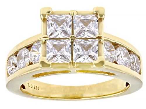 Bella Luce® 6.20ctw White Diamond Simulant Eterno™ Yellow Ring With Band(3.76ctw DEW) - Size 10