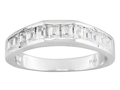 Bella Luce ® 2.19ctw Round And Square Rhodium Over Sterling Silver Ring With Band - Size 8