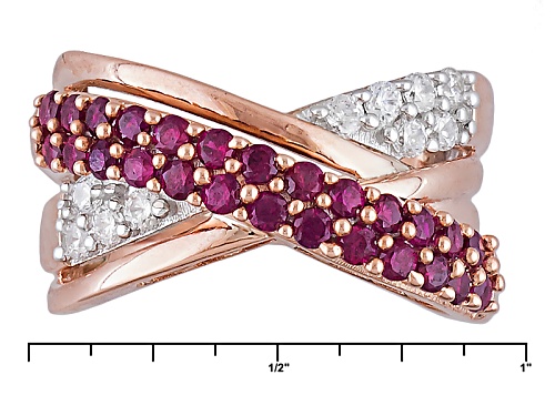 Bella Luce ® 1.85ctw Lab Created Ruby & White Diamond Simulant Eterno ™ Rose Ring - Size 5