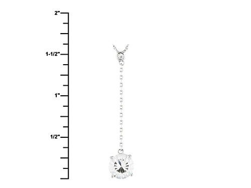 Bella Luce ® Dillenium Cut 4.25ctw Diamond Simulant Rhodium Over Sterling Necklace (2.73ctw Dew) - Size 18