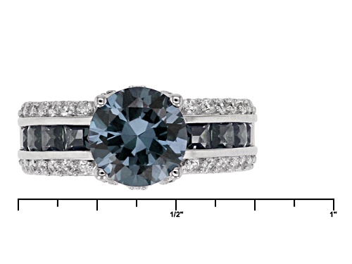 Bella Luce ® Esotica ™ 4.46ctw Alexandrite And White Diamond Simulants Rhodium Over Silver Ring - Size 7