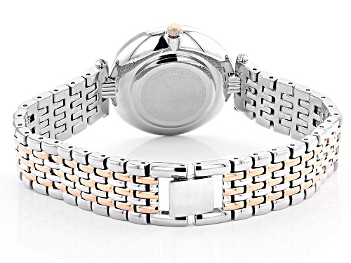 Bella Luce® Ladies 2.13ctw White Diamond Simulant Rhodium And Eterno™ Rose Over Brass Wrist Watch