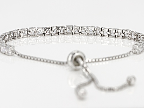 Bella Luce ® 9.30ctw Square Rhodium Over Sterling Silver Adjustable Bracelet