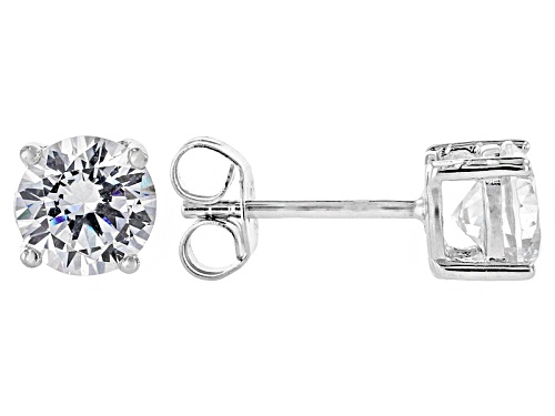 BELLA LUCE (R) 2.42CTW RHODIUM OVER STERLING SILVER RING AND EARRINGS (1.46CTW DEW)
