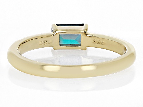 .50ct Lab Alexandrite With .07ctw White Zircon 18k Yellow Gold Over Silver June Birthstone Ring - Size 7
