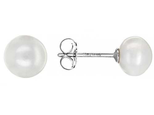 7-8mm Multi-color Cultured Freshwater Pearl Stretch Bracelet & Rhodium Over Silver Earrings Set of 3