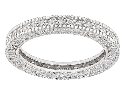 Charles Winston For Bella Luce®10.68ctw Diamond Simulant Rhodium Over Silver Ring W/Band - Size 11