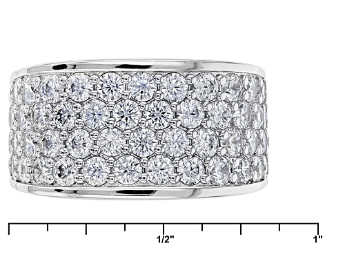 Charles Winston For Bella Luce ® 3.47ctw Rhodium Over Sterling Silver Ring (1.82ctw Dew) - Size 5