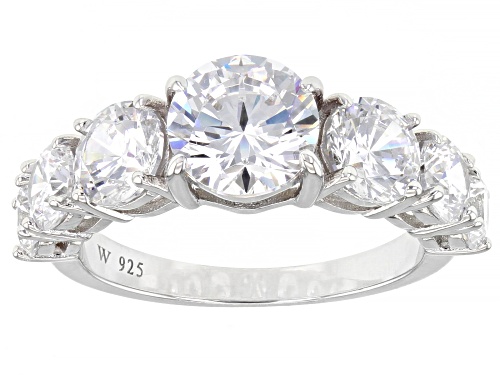 Charles Winston For Bella Luce® 8.93ctw Rhodium Over Silver 7 Stone Anniversary Ring Set - Size 10