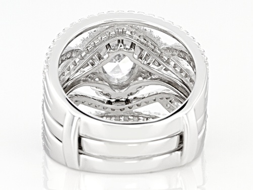 Bella Luce ® 2.54ctw Rhodium Over Sterling Silver Ring With Guard - Size 5