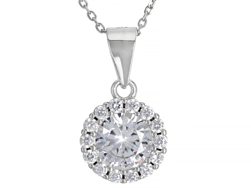 Bella Luce ® 3.72ctw Rhodium Over Sterling Silver Earrings And Pendant With Chain (2.25ctw DEW)