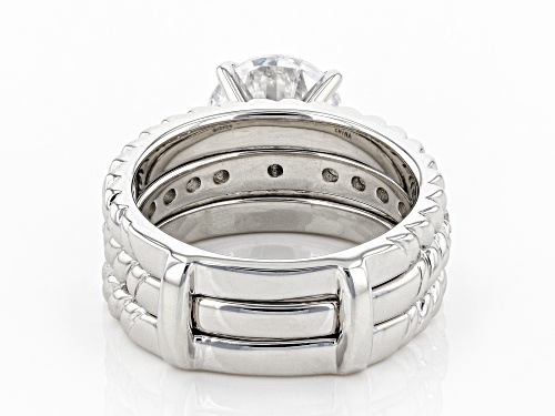 Bella Luce® 2.40ctw Rhodium Over Sterling Silver Ring With Guard - Size 5