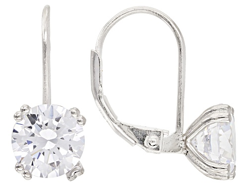 Bella Luce ® 12.84CTW White Diamond Simulant Rhodium Over Sterling Silver Earrings Set Of 2