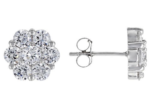 Bella Luce ® 5.44CTW White Diamond Simulant Rhodium Over Silver Ring & Earrings Set (3.22CTW DEW)