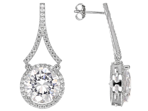 Bella Luce ® 27.04ctw Round Rhodium Over Sterling Silver Pendant And Earrings Set