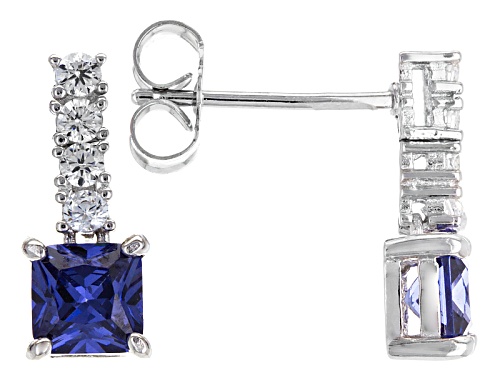 Bella Luce ® 12.20ctw Tanzanite And White Diamond Simulants Rhodium Over Silver Jewelry Set