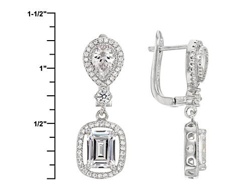 Bella Luce ® 10.80ctw Rhodium Over Sterling Silver Earrings And Pendant With Chain