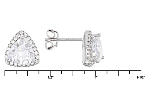 Bella Luce ® 5.08ctw Rhodium Over Sterling Silver Heart And Triangle Earrings Set