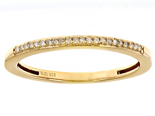 Engild™ 0.20ctw Round White Diamond 14k Yellow Gold Over Sterling Silver Set of 3 Band Rings - Size 6