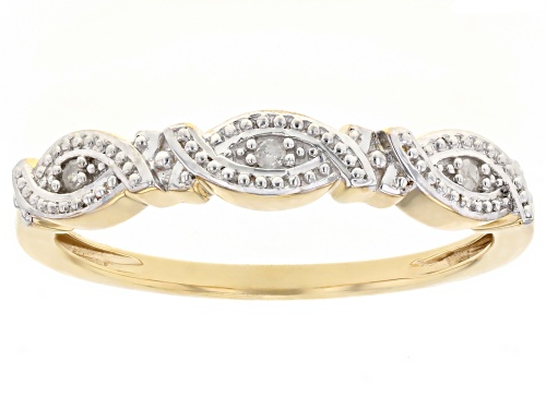Engild™ Round White Diamond Accent 14k Yellow Gold Over Sterling Silver Ring And Earring Jewelry Set