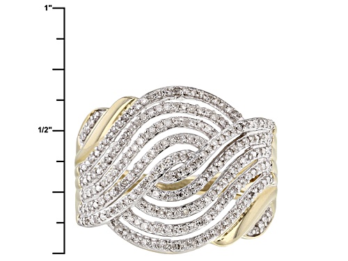 Engild™ .50ctw Round White Diamond 14k Yellow Gold Over Sterling Silver Ring - Size 6