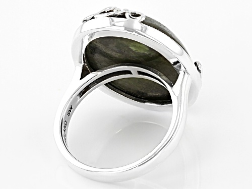 Artisan Collection of Ireland™ Connemara Marble Silver Spring Bouquet Ring - Size 7