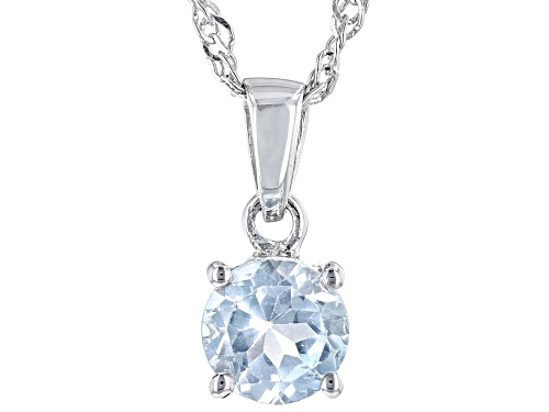 3.40ctw Round Glacier Topaz™ Rhodium Over Sterling Silver Jewelry Set
