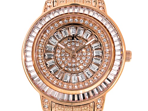 Adee Kaye Beverly Hills White Crystal Rose Gold Tone Watch