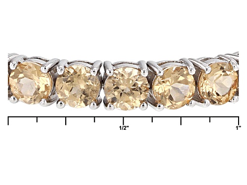 4.78ctw Round Imperial Hessonite™ Sterling Silver Sliding Adjustable Bracelet - Size 7.25