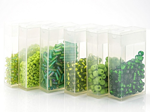 Glass Seed Beads In Storage Case In Sizes 11/0 & 6/0 & 5MM Bugle Beads In Assorted Colors