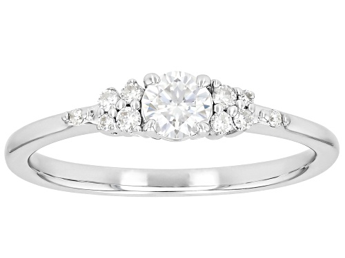 MOISSANITE FIRE® 0.70CTW DEW ROUND BRILLIANT PLATINEVE® SET 3 RINGS - Size 7