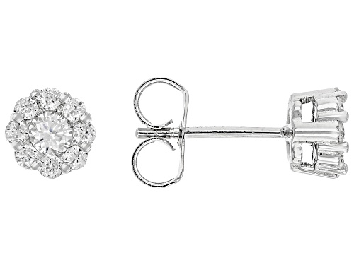 MOISSANITE FIRE® 4.40CTW DEW HEART SHAPE, PRINCESS CUT AND ROUND PLATINEVE® SET OF 3 PAIR STUDS