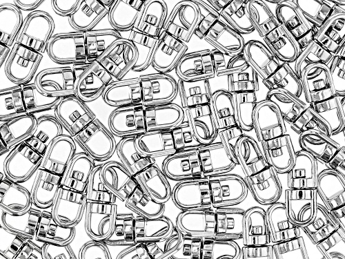 Swivel Connectors in 2 Sizes in Silver Tone Appx 150 Pieces Total