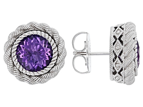 Judith Ripka Amethyst and Bella Luce® Rhodium Over Silver Interchangeable Earrings and Jacket Set