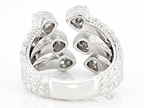 Judith Ripka 0.63ctw Bella Luce® Rhodium Over Sterling Silver Romance Heart Ring - Size 7