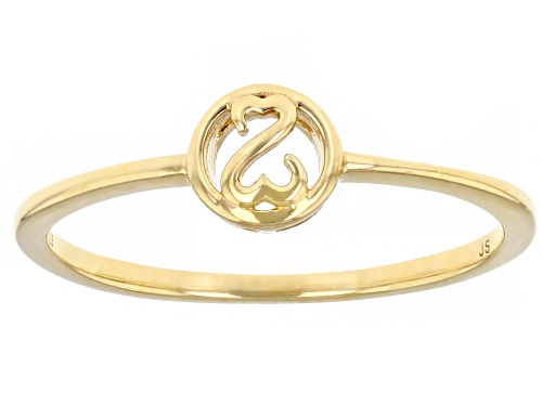 Open Hearts by Jane Seymour® .10ctw White Diamond 14k Yellow Gold Over Silver 3 Stackable Rings - Size 8