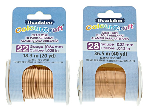 Colourcraft Coppertone Wire Kit total of 7 wires in assorted sizes