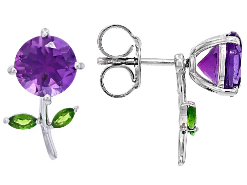 10.69ctw Multi-Stone Rhodium Over Sterling Silver Earring Set of 3