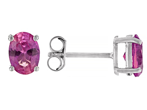 11.64ctw Multi-Color Lab Created Sapphire Rhodium Over Sterling Silver Earrings with Box Set