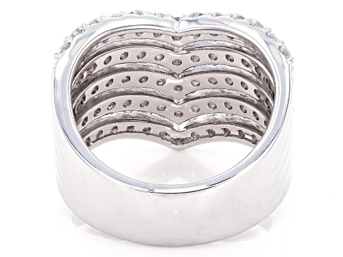 Prazana® Lab-Grown Diamonds 2.00ctw Round Diamond Rhodium Over Sterling Silver Ring, G-H VS - Size 7