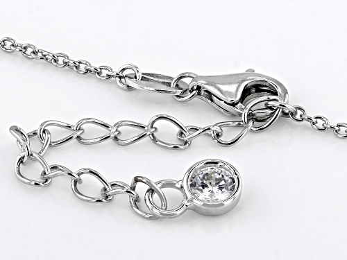 Lisa Mason For Bella Luce® 1.43ctw White Diamond Simulant Platinum Over Silver Heart of Love Pendant