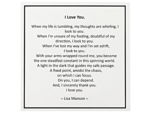 Lisa Mason For Bella Luce® 0.74ctw Diamond Simulant Platinum Over Silver I Love You Enhancer